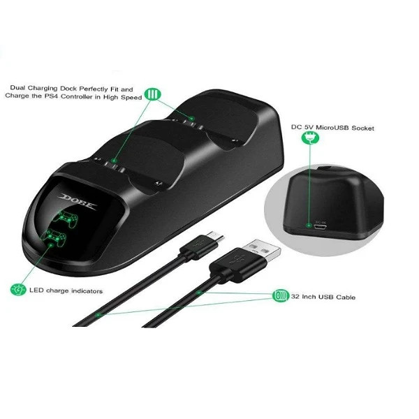 شارژر دوبل دسته پلیاستیشن 4 دابی مدل TP4-889