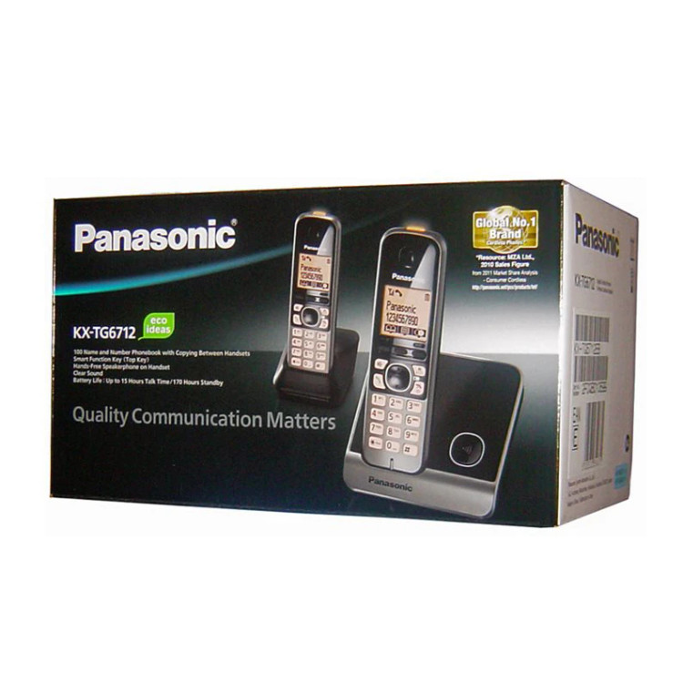 تلفن دو گوشی بی سیم پاناسونیک مدل KX-TG6712