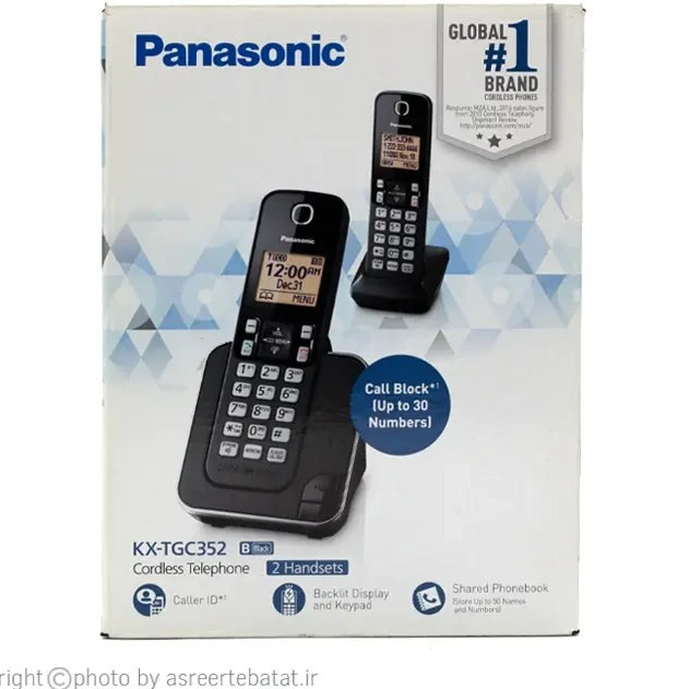 تلفن دو گوشی بی سیم پاناسونیک مدل KX-TGC352