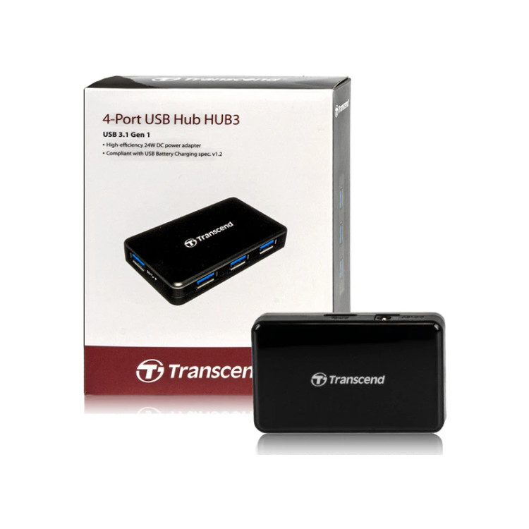 هاب 4 پورت USB3 ترانسند مدل TS-HUB3K