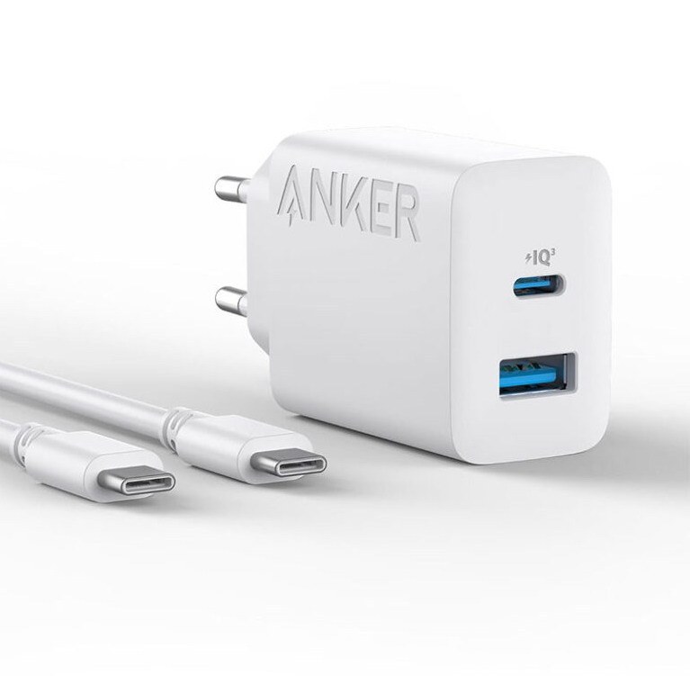 كلگی شارژر Anker  تايپ سی دو پورت 20 واتی مدل B2348G21