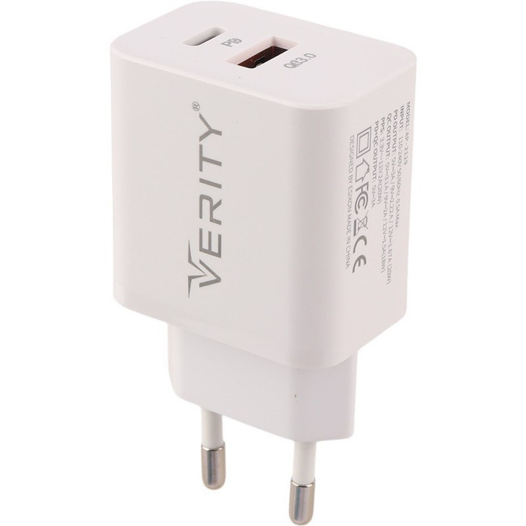 كلگی شارژ 20W همراه با سيم VERITY مدل V-AP2129