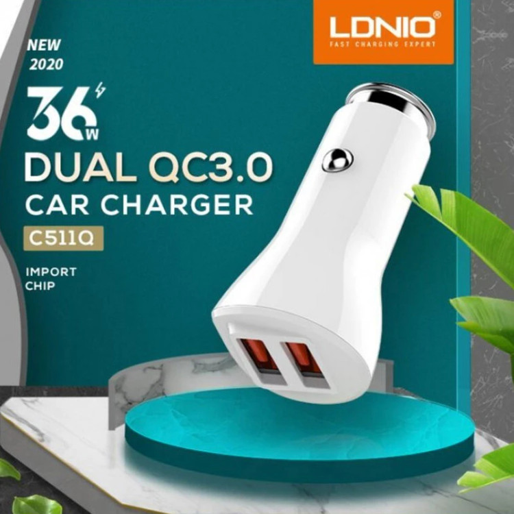 شارژر فندكی 36 واتی LDNIO مدل C511Q