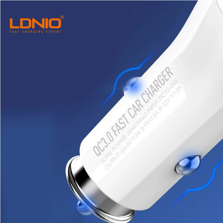 شارژر فندكی 36 واتی LDNIO مدل C511Q